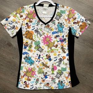 Sesame Street Scrub Top